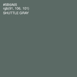#5B6A65 - Shuttle Gray Color Image